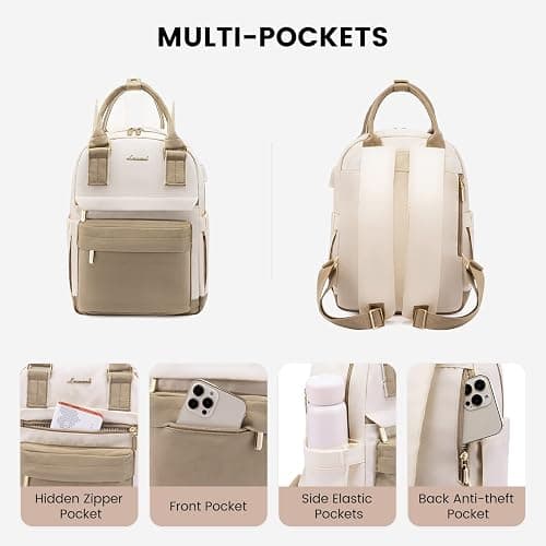 LOVEVOOK Mini Backpack for Women Stylish Waterproof Backpack Purse with USB Port, Cute Bookbag for College School Travel thumbnail 2
