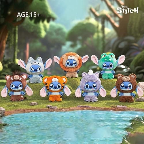 MINISO Disney Stitch Wild Animal Series Vinyl Surprise Box Figure Model Random Design Blind Box Toy Collectible Toy for Home Decor Birthday Gifts (Random One Figure) thumbnail 2