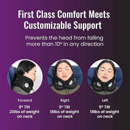 Cabeau Travel Pillow for Long Flights – Evolution X - Memory Foam Neck Support - Comfort On-The-Go for Airplane, Train, and Car (Turquoise) with Evolution X Travel Bag - Black thumbnail 5