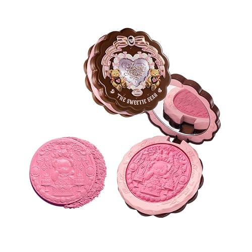 Flower Knows The Sweetie Bear Collection Silk Satin Blush,Talc-Free Berry Pink Powder Blush,Highly Pigmented,Buildable&Blendable,Natura Cheek Color with an Elegant Glow,Gift-Worthy(04 Berry Parfait) - Image 1