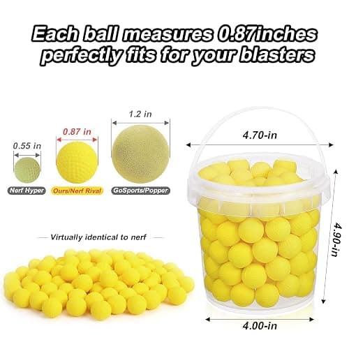 100 Rounds Refill Balls Ammo Compatible with Nerf Rival Gun, TiopLior Foam Bullet Ball Replacement Refill Pack Fit for Rival(HIR, High-Impact Rounds) thumbnail 2