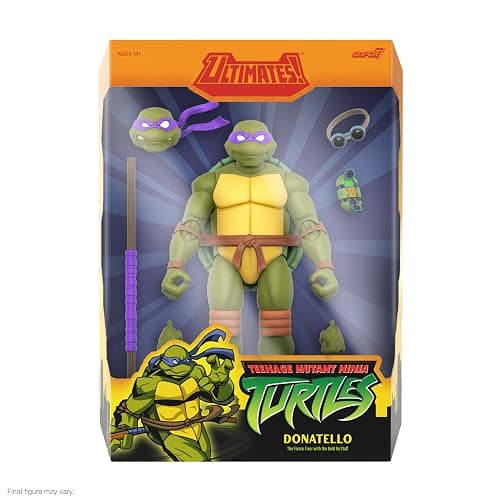 Super7 ULTIMATES! Teenage Mutant Ninja Turtles Donatello - 7" TMNT Action Figure with Accessories Classic Cartoon Collectibles and Retro Toys thumbnail 3