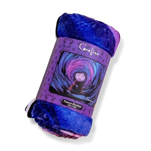 Coraline Jones Oversized Plush Throw Blanket | Cozy Sherpa Cover for Sofa, Bed | Super Soft Fleece Blanket | Official Laika Movie Collectible | 45 x 60 Inches thumbnail 6