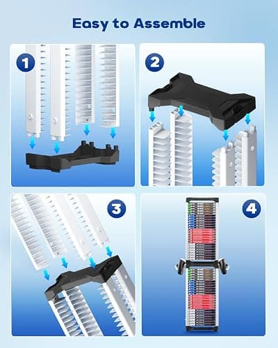 Nargos Video Game Storage Tower for PS5/ PS4/ PS3/ PS2/ PSP/Xbox One/Xbox 360 and Xbox Series X/S/Wii/Wii U/Switch/Switch 2 Game Cases, DVD and Blu-Ray Disks Holder Organizer (46 PCS) thumbnail 5