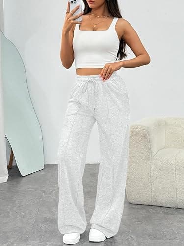 Trendy Queen Womens Wide Leg Sweatpants Baggy Loose Fall Barrel Casual Lounge Athletic Pants Comfy Teen Girl Cute Joggers thumbnail 6