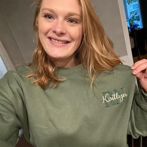 GODMERCH Personalized Nurse Quarter Zip Sweatshirt, Custom Embroidered Nurse Sweatshirt, RN Sweatshirts Gift for Nurses thumbnail 2