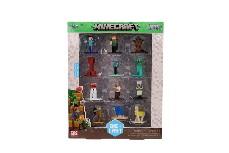 Jada Minecraft Nano Metalfigs Series 17 – Die-Cast Figure 12-Pack – Includes Steve, Alex, Diamond Armor Zombie & More Toys thumbnail 3