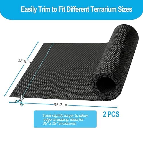 Duedusto 2Pcs 36"x18"Reptile Terrarium Substrate Barriers, Bioactive Terrarium Supplies, Reptile Tank Accessories for Geckos, Snakes, Lizards, Frogs, Tarantula, Newts, Salamanders, Skinks thumbnail 5