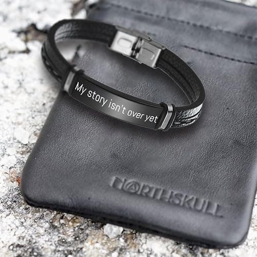 Mental Health Awareness Bracelet Suicide Awareness Bracelets Bracelet For Men Depression Relief Gifts for Men Suicide Prevention Awareness Inspirational Gift thumbnail 6
