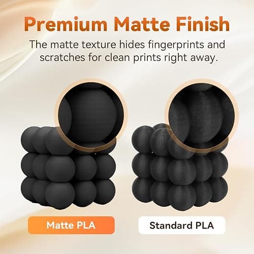 FLASHFORGE PLA Filament 1.75mm +/- 0.02mm, Matte Black 3D Printer Filament 1kg (2.2lbs) Spool, Excellent Printing Performance, Easy to Use for Most FDM 3D Printers thumbnail 4