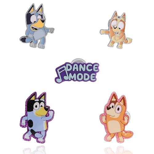 Bluey Pins "Dance Mode" 5 Pack Official License, Pin Set for Backpacks, Bags, Jackets - Image 1