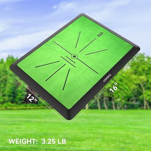 COSPORTIC Golf Hitting Mat, Golf Training Mat for Swing Path Feedback Detection Batting,Extra Replaceable Golf Practice Mat 16"x12", Golf Gifts for Men Women for Home Indoor Outdoor thumbnail 5