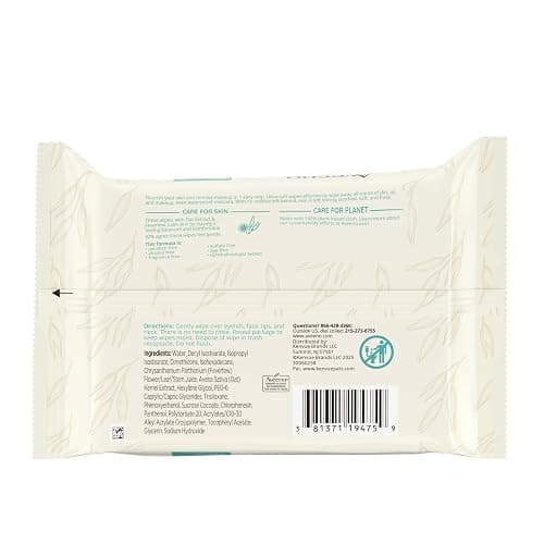 Aveeno Calm + Restore Unscented Makeup Remover Face Wipes, Fragrance Free Facial Cleansing Towelettes with Oat Extract & Calming Feverfew Leave Skin Feeling Soothed, Alcohol Free, 25 ct thumbnail 6