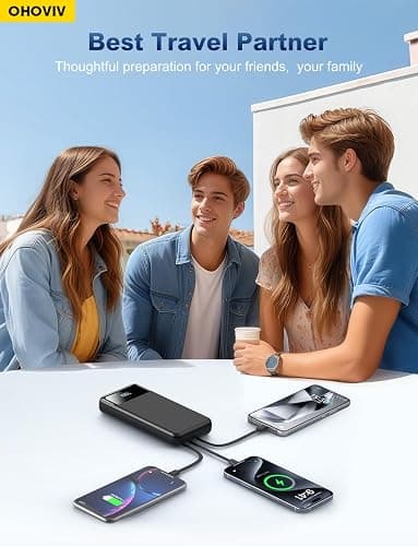 OHOVIV Portable Charger Power Bank 50000mAh Battery Pack, 22.5W Fast Charging PowerBank with Built in Cables,Travel Camping Essential USB-C Portable Phone Charger for iPhone Samsung Pixel Android iPad thumbnail 4