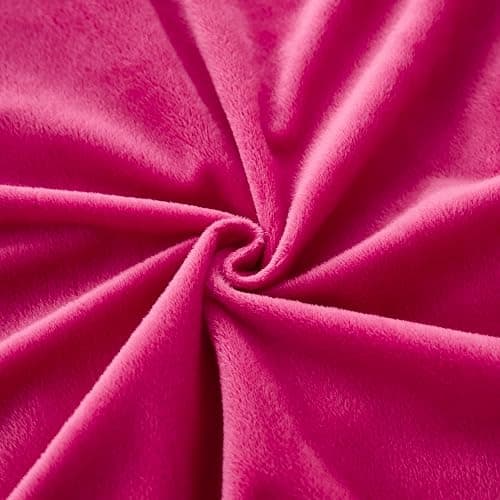 WERDIM Shaggy Fluffy Faux Fur Body Pillow Cover 21"x54" Button Closure Velvet Pillow Shams Throw Body Pillowcase Long Decorative Bed Pillow Case(Hot Pink, 21 X 54 Inches) thumbnail 6