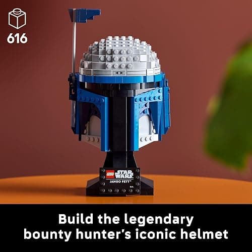 LEGO Star Wars Jango Fett Helmet - DIY Model Kit for Adults 18+ - Collectible Building Set - Room Decor Idea for Attack of The Clones Fans - Star Wars Gift Idea for Birthdays - 75408 thumbnail 2