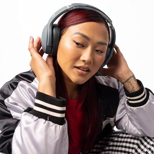 Skullcandy Crusher Evo Wireless Bluetooth Headphones with Extra USB-C Charging Cable, Multi-Sensory Bass, Noise Isolating Over-Ear Fit, 40 Hours Battery, Microphone for iPhone Android - Chill Grey thumbnail 7