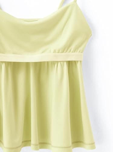 OMKAGI Cute Peplum Camisole Tops for Women Built in Bra Sleeveless Going Out Tank Top thumbnail 6