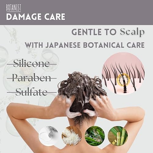 BOTANIST Natural Shampoo and Conditioner Set, Hair Repair Shampoo and Conditioner by Keratin, Collagen, Jojoba& Argan Oil, Moisturizing Shampoo in Japan, Silicone & Sulfate Free 31.7 Fl Oz DAMAGE CARE thumbnail 6