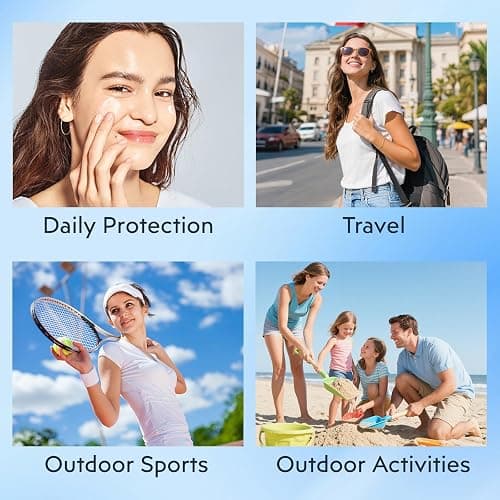 Centella Sunscreen SPF 50+, Face Sun Screen Long-Lasting Protection【Moisturizing Water Fit】【 Refreshing &Non-Greasy】【Lightweight】【NO White Cast - Dry Oily Skincare】Blue×1 thumbnail 6