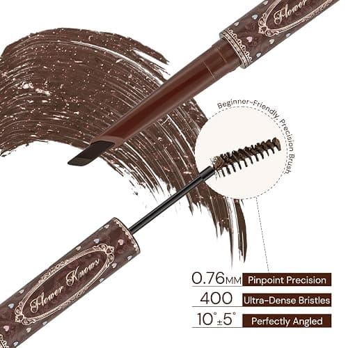Flower Knows The Sweetie Bear Dual-Ended Brow Gel & Pencil,Long Lasting with Precision Tip,Eyebrow Definer Pencil,Creates Full,Natural-Looking,Tames and Combs Brow Brush(01 Taupe Brown) thumbnail 2