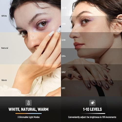 NEEWER BASICS Clip on LED Selfie Light Compatible with iPhone, 2000mAh Rechargeable, Phone Clamp Holder & Cleaning Cloth, Webcam Laptop Zoom Video Conference Recording Makeup Fill Lighting, NL-60AI thumbnail 4