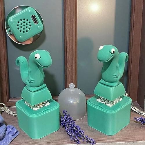 Lizard Button Keychain,Rechargeable Animal Keychains with Sound and Colorful Lights,Fidget Toys Adults Anxiety Relief thumbnail 9
