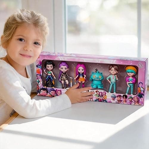6Pcs K Pop Demon Hunters Toys Dolls, 3.94 Inch PVC Action Figures Set, Collectible Figure for Fans with Gift Box, Gift for Anime & K-pop Lovers thumbnail 4