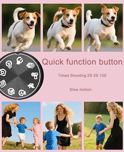 FLATIC Digital Camera, 5K 75MP Cameras for Photography with WiFi & 64GB TF Card, Autofoucs Vlogging Camera for YouTube with 180° Flip Screen, Compact Vlog Travel Camera Kit for Beginner, Teens (Pink) thumbnail 6
