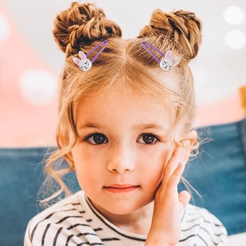 Wingchold 16Pcs Girls Unicorn, Butterfly, Flower, Rabbit Hair Clips - Sparkly Rainbow Hair Accessories for Toddlers, Kids, Hair Clips for Party, Birthday Gift Supplies Favors thumbnail 4