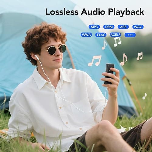 AGPTEK A02PL 64GB MP3 Player, 65 Hours Playback Music Player, Black | Lossless Sound, Supports up to 128GB thumbnail 2