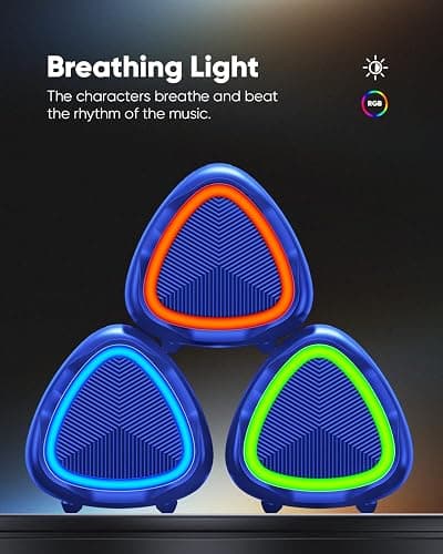 Bluetooth Speaker Stocking Stuffers for Men Women Teens Boys Girls: Portable Wireless, IPX5 Waterproof, White Elephant Gifts for Adults, Up to 20H Playtime, TWS Pair, for Home/Party/Outdoor (Blue) thumbnail 4