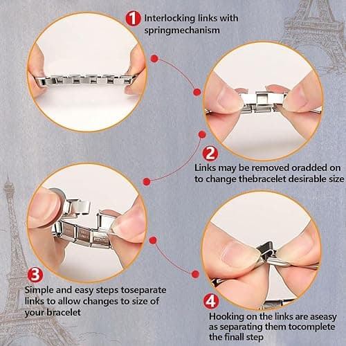 [Mllepjdh] 100 PCS Italian Charm Bracelet Module Set Interchangeable Stainless Steel Modular Link Jewelry Making Components thumbnail 5