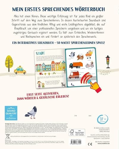 Mein sprechendes Soundbuch – Erste Wörter: 50 Wörter & Geräusche | Hochwertiges Soundbuch mit gesprochenen Wörtern und dazugehörigen Sounds für Kinder ab 24 Monaten (Mein großes Geräuschebuch) thumbnail 2