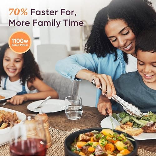 Cosori Pressure Cooker 6QT, Stainless Steel, 9-in-1 Multi Cooker, 12 Safety Features, Ceramic Inner Pot, Rice, Slow Cook, Sous Vide, Saute, 1100W thumbnail 2