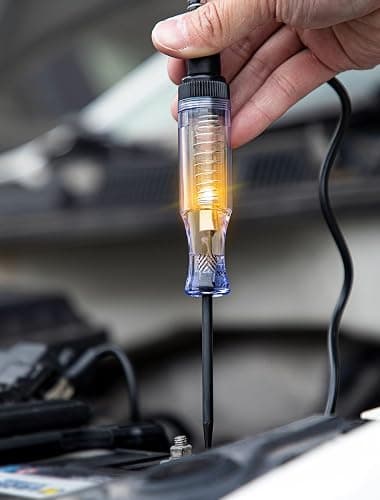 Test Light Automotive, Circuit Tester 6V-12V-24V DC Car Electrical Test Pen with Alligator Clip and Long Steel Probe, Continuity Voltage Fuse Tester for Sedan, SUV, RV and Truck thumbnail 7