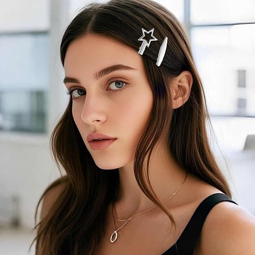 silver barrettes - amazon & temu thumbnail 6