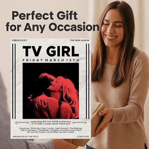 French Exit March 13 Retro Release - Tv Girl Poster - French Exit Poster - Tv Girl Room Decor for Bedroom - Trendy Wall Posters for Teen Girls - Unframed 8x10 Print - Vintage Aesthetic Music Art thumbnail 8