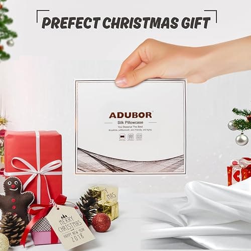 Adubor 100% Silk Pillowcase - Mulberry Silk Pillow Cases, 23 Momme 6A Grade Fibers, Silk Pillow Case for Hair and Skin Health, with Hidden Zipper (Standard 20''×26'', Lvory White, 1PC) thumbnail 7