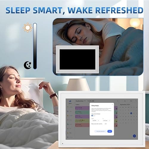 10.1" Digital Calendar, Full HD Smart Display for Family Organizer | Touchscreen Chore Chart, Wall/Desk Mount, Meal & To-Do Lists, Photo Frame, Ideal Gift for Mom & Women thumbnail 7