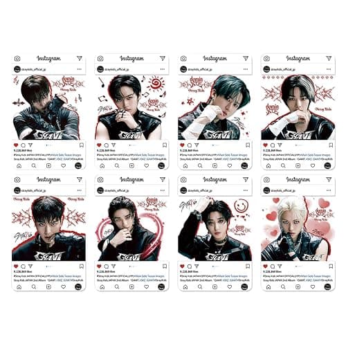 KPOPBP Giant Album Gift box, 55 PCS Photocards Set, KPOP Cards, Lanyards, Stickers, Keychain, Gift for SKZ Boys and Girls thumbnail 4