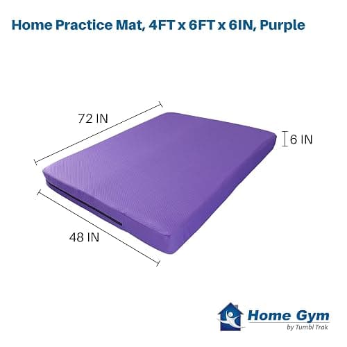 Tumbl Trak Home Practice Mat, 4 ft x 6 ft x 6 in, Soft Pillow Mat, Thick Gymnastics Landing Mat for Home thumbnail 2
