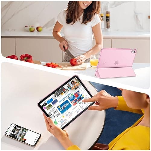 FINTIE Ultra Slim Case for iPad (A16) 11th Generation 11 Inch 2025 / iPad 10th Generation 10.9 Inch 2022 - Frosted Back Shell with Fold-back Stand and Auto Wake/Sleep, Sakura Pink thumbnail 8