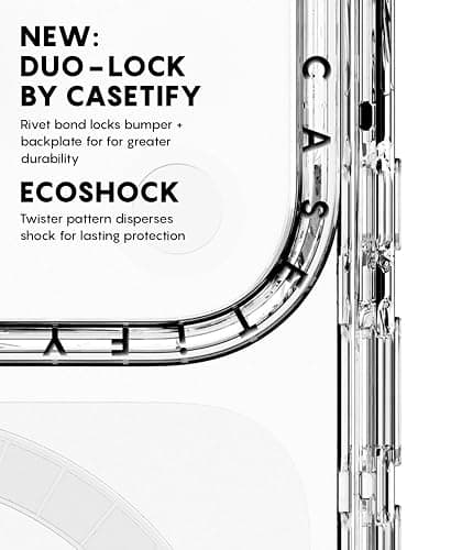 CASETiFY for iPhone 17 Case - Compact Compatible with MagSafe | Slim and Sleek | 4ft. 2x Military Grade Drop Protection | Eleanor by Ivory Paper Co | Black thumbnail 5