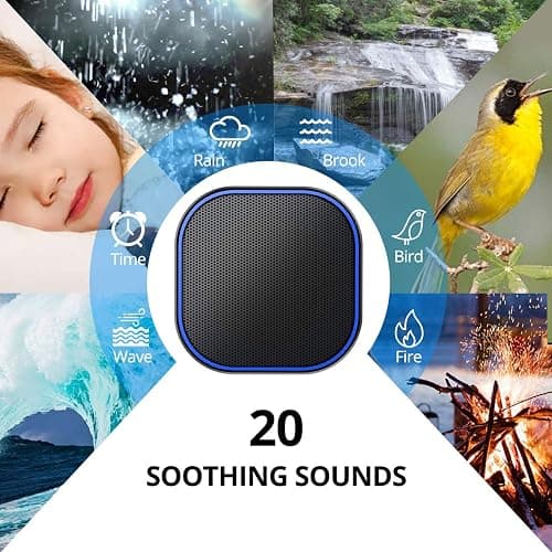 Magicteam Sound White Noise Machine with 20 Non Looping Natural Soothing Sounds and Memory Function 32 Levels of Volume Powered by AC or USB and Sleep Sound Timer Therapy for Baby Kids Adults thumbnail 2