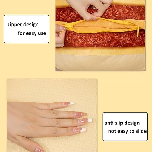funnykitten Hamburger Plush Pillow, 3D Simulation Cheeseburger Pillow Burger Plush Hugging Pillow Cushion Funny Food Plush Pillows Toy for Home Decor, 16.5inch thumbnail 4