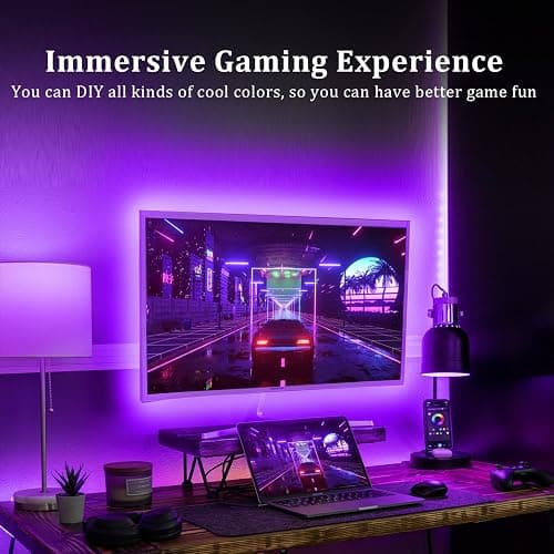 DAYBETTER TV LED Backlights, 8.2ft TV Light Strip for 32inch TV LED Strip Lights USB with Remote, LED Lights Music Sync RGB for Gaming Bedroom Room HDTV Mood Lighting Indoor thumbnail 6