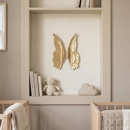 Near and Deer Mini Angel Wing Wall Art (Gold) thumbnail 2