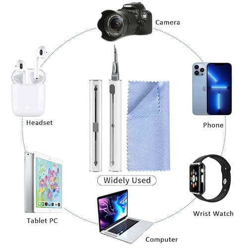 Airpod Cleaner Kit, Earbud Cleaning Kit for Airpods Pro 1 2 3,Multi-Function Cleaning Pen with Soft Brush Flocking Sponge, Suitable for Bluetooth Headset, Charging Box, Mobile Phone,Earbud (1Pcs) thumbnail 6