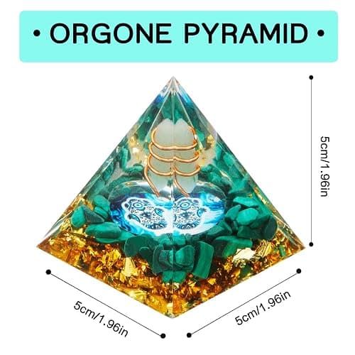 Orgone Pyramid, Small Healing Crystal Pyramid Porstive Energy Generator, Orgonite Pyramid for Resist Stress, Bring Good Luck and Wealth thumbnail 3